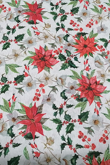 Decorative fabric COLMAR poinsettia 401