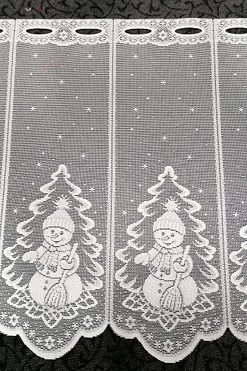 CHRISTMAS jacquard curtain for the SNOWMAN stained glass window