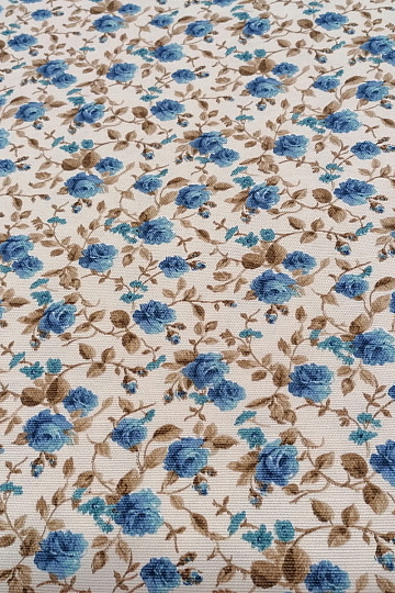 Decorative fabric LAURA - small blue flowers