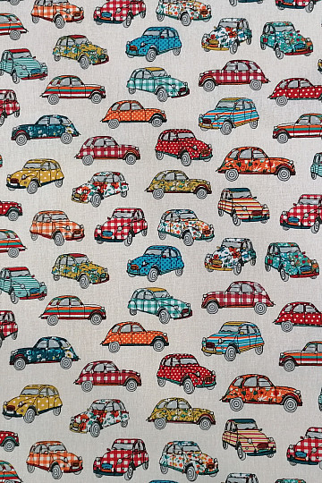 Cotton fabric AUTO colorful
