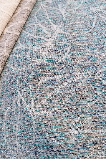 Decorative fabric FLORENTI leaves blue