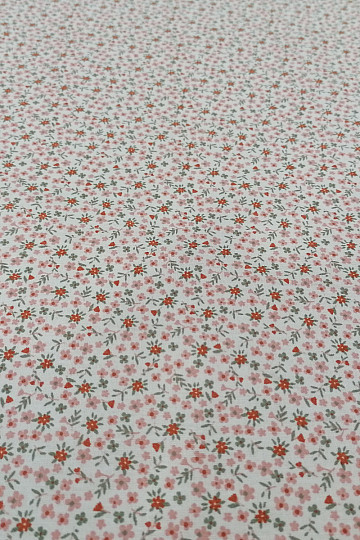 Cotton fabric TOMETA flower pink