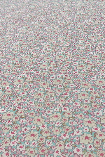 KALMIA cotton fabric pink-blue