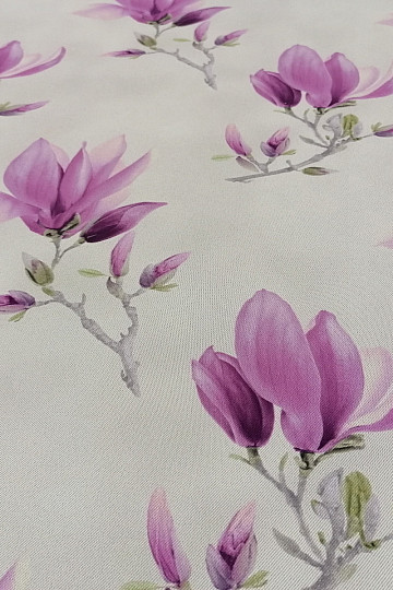 Decorative fabric BLACK OUT MAGNOLIA