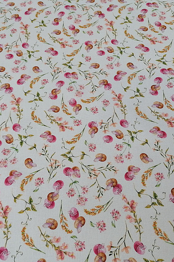 Cotton fabric PINK EGGS