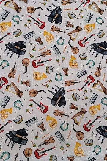 Cotton fabric MUSIC