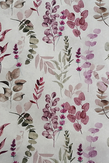 Decorative fabric LEAF lilac