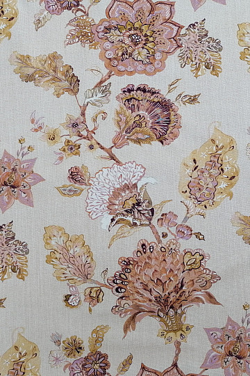 Decorative fabric FLOWERS pink