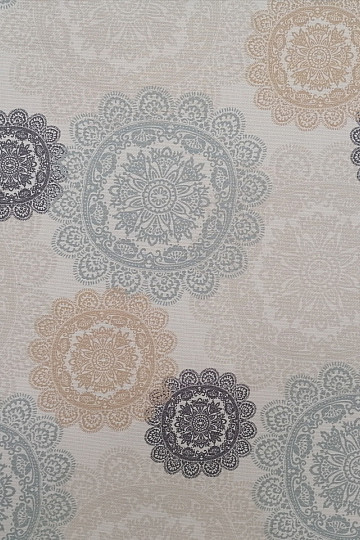 Decorative fabric MANDALA gray-beige