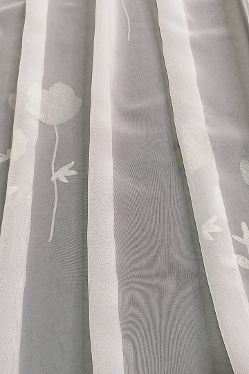 Curtain voile FLOWERS beige