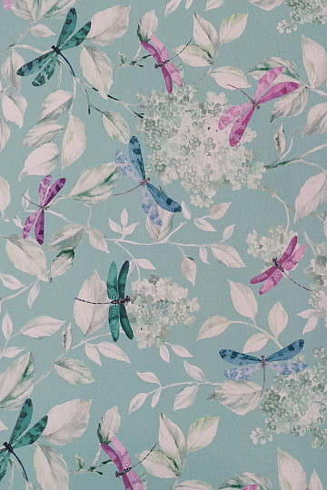 Decorative fabric ROSETO DRAGONFLY turquoise