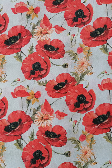 Decorative fabric WOLF POPPES LAZA
