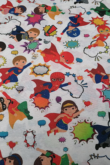 Decorative fabric SUPERHEROES