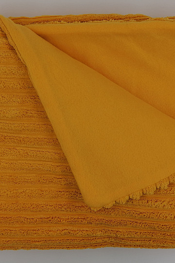 blanket CUFF yellow - microfiber