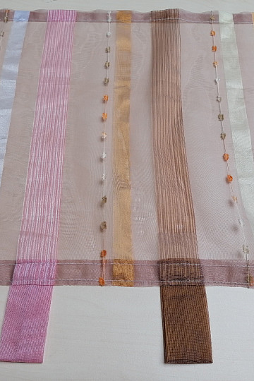 Stained glass curtain - voile with embroidery 20372/528