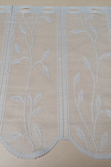 Jacquard curtain on stained glass leaves