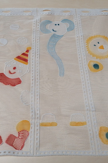 Children&#39;s curtain for stained glass window - jacquard CIRKUS II