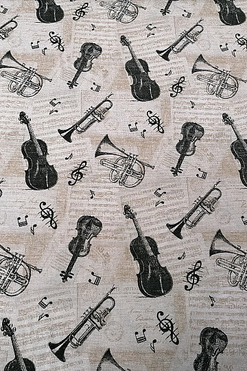 Decorative fabric MUSICAL INSTRUMENTS