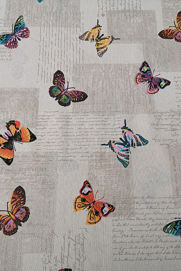 Decorative fabric BUTTERFLIES papillon