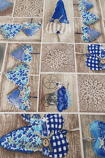 Decorative fabric HEARTS LIDIA 601