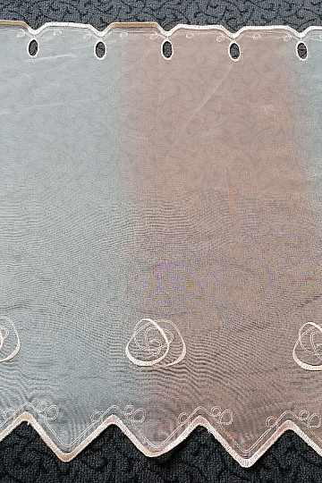 Stained glass curtain - voile with embroidery 225