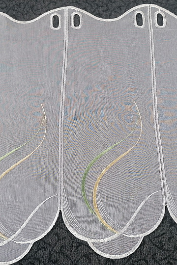 Stained glass curtain - green-yellow veil
