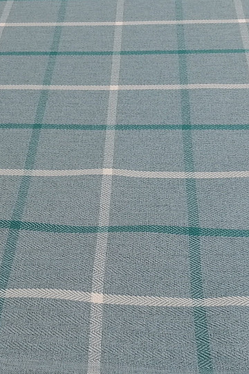 upholstery fabric MULL ARCHER checkered - gray - green - mint