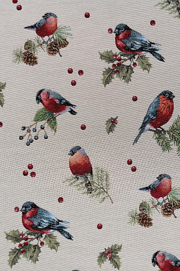 Tapestry fabric WINTER BIRD
