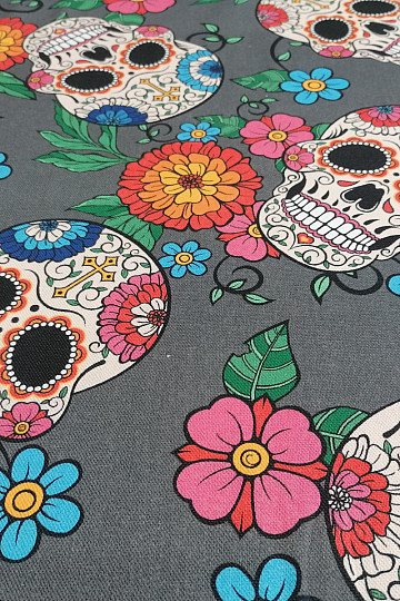 Decorative fabric TANIS skull