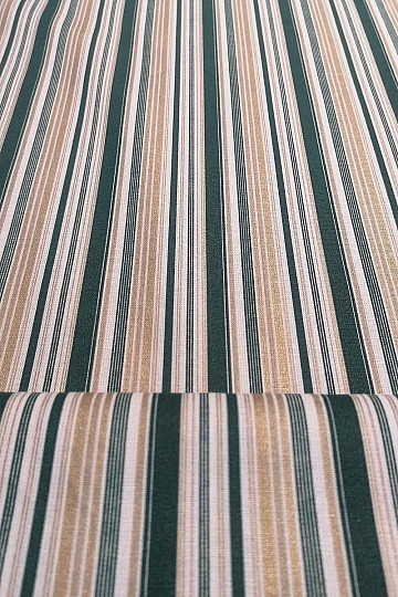 Cotton fabric Christmas stripe green
