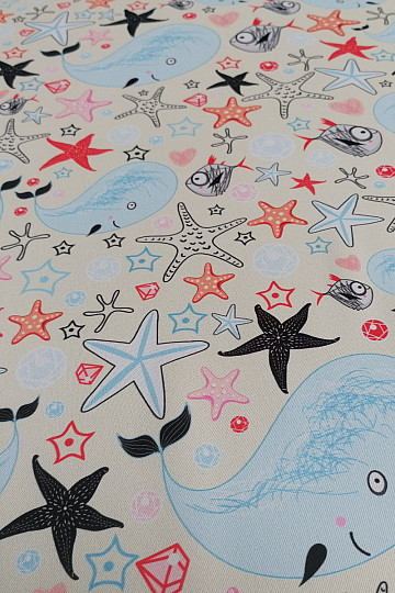 Decorative fabric BLACK-OUT Underwater world