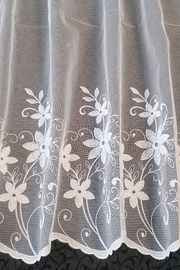 Luxury embroidered curtain H1 / 2913/175/01 white