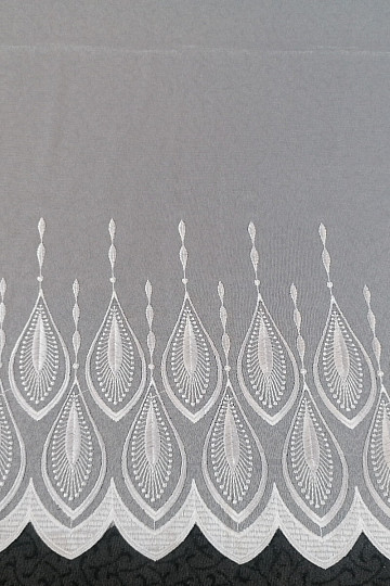 Luxury embroidered curtain 66713/175 white