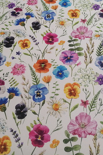 Decorative fabric GARDEN FLOWERS