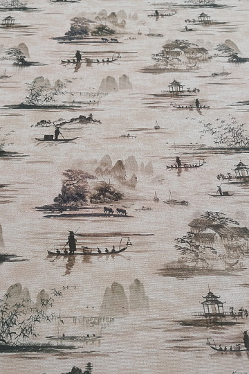 Decorative fabric PEKIN-G boats