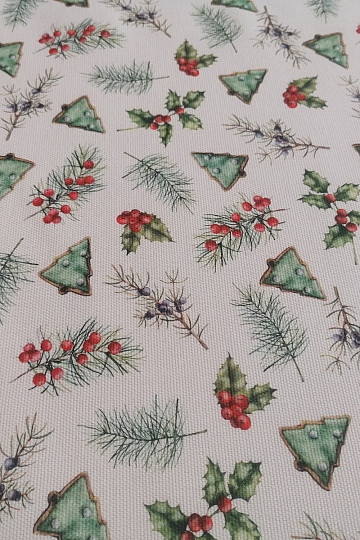 Christmas decorative fabric GALLETAS trees II