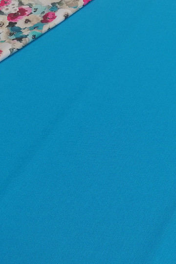 Unicolored decorative fabric LISO turquoise