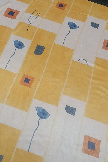 Decorative fabric Květy okr