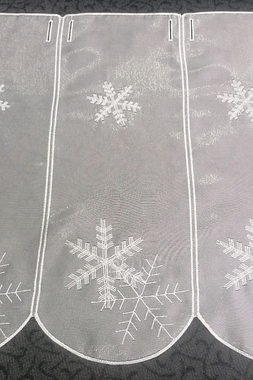 Christmas stained glass curtain embroidered with shine 11582