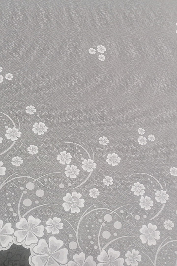 Jacquard curtain A39000 white flowers