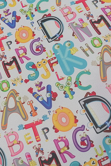 Decorative fabric BLACK-OUT Cheerful letters