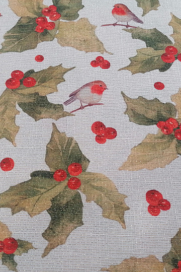 Christmas decorative fabric Hyl Cesmína