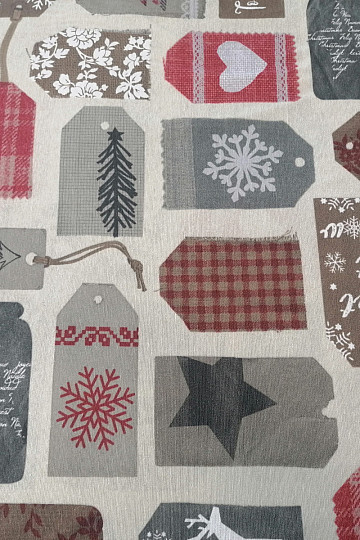 Christmas decorative fabric tags