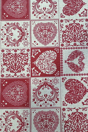 Decorative fabric AMORE GRANATE red