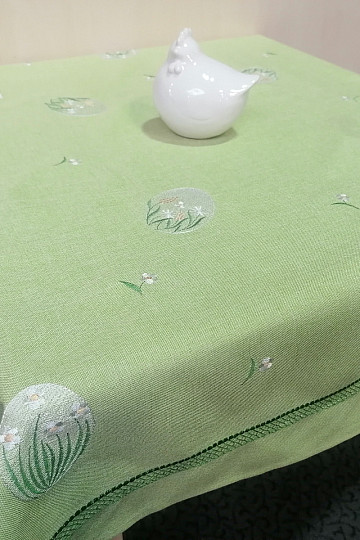Embroidered Easter tablecloth and Easter egg scarf