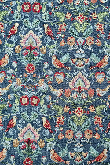 FREDA blue tapestry fabric