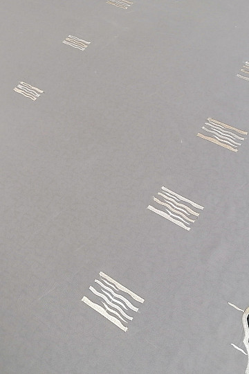 Voial cream curtain with gold embroidery