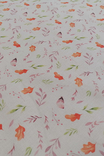 Cotton fabric LEAVES