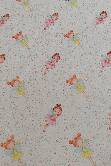 Cotton fabric Fairy with wings