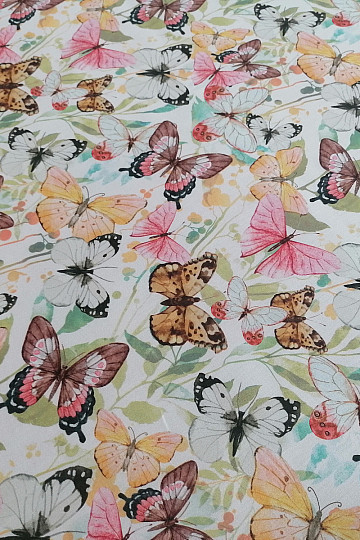 Cotton satin BUTTERFLIES digital